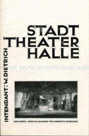 Programmheft des Stadttheaters Halle zur Spielzeit 1930/31