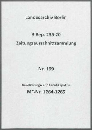 Bevölkerungs- und Familienpolitik