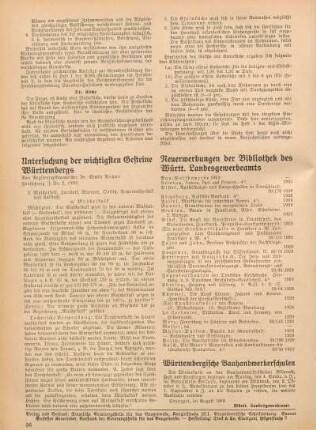 Neuerwerbungen der Bibliothek des Württ. Landesgewerbeamts