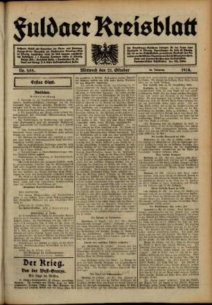 Ausgabe vom Mittwoch, den 21. Oktober 1914.