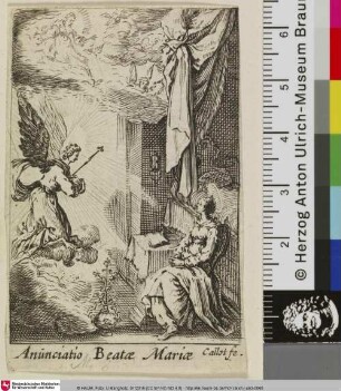 [Die Verkündigung; L'Archanfe Gabriel lui annonce qu'elle sera mère de Dieu]