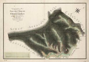 Topographischer Plan über den in der Gravschaft Eberstein liegenden Oberzrother Bann nebst dem darinn befindlichen Schloß Eberstein und Wahlenhof
