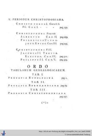 Ordo tabularum.
