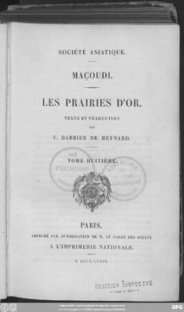 T. 8: Les Prairies d'or