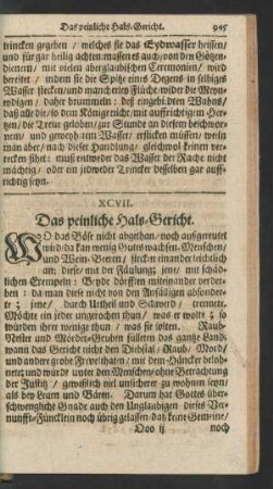 XCVII. Das peinliche Hals-Gericht.