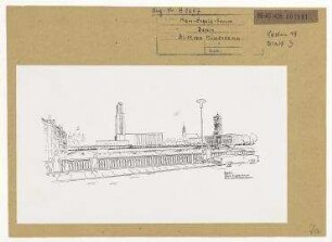 Berlin. Marx-Engels-Forum. Schaubild Vorzugsvariante. Berlin, Mitte, Stadtzentrum, Schloßplatz (1951-1994 Marx-Engels-Platz)/Lustgarten/Jägerstraße/Kaiser-Wilhelm-Straße (1947-1969 Liebknechtstraße, seit 1969 Karl-Liebknecht-Straße)/Spandauer Straße/Königstraße (seit 1951 Rathausstraße)/Alexanderplatz