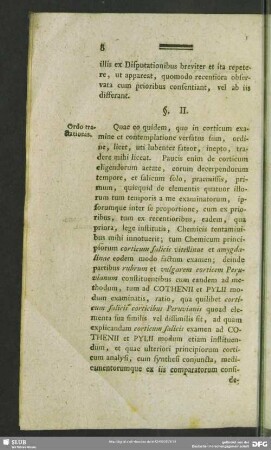 §. II. Ordo tractationis