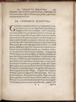 De Gemmarum Scalptura.