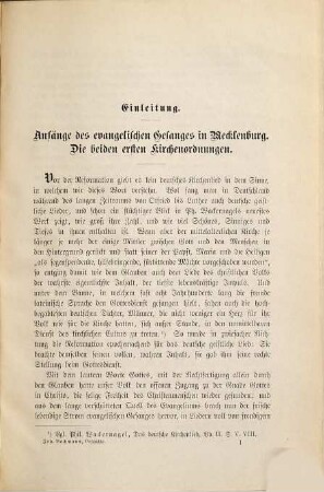 Geschichte des evangelischen Kirchengesanges in Mecklenburg : insbes. d. Mecklenburg. Gesangbücher ; e. hymnolog. Beitr. ; Rectoratsprogramm für 1879/80