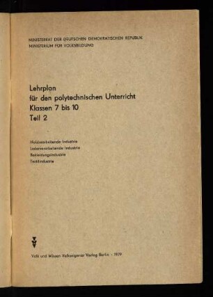 1979: Holzbearbeitende Industrie, lederverarbeitende Industrie, Bekleidungsindustrie, Textilindustrie