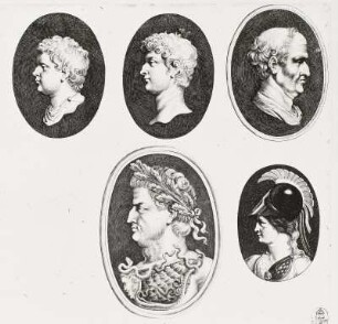 5 Bildnisse im Profil