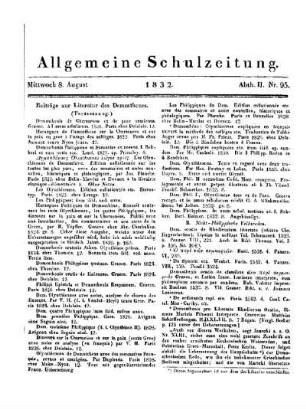 Beiträge zur Literatur des Demosthenes : (Fortsetzung.)