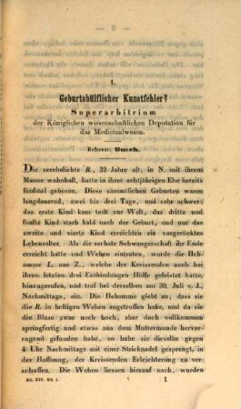 Vierteljahrsschrift für gerichtliche und öffentliche Medicin. 14, 14. 1858