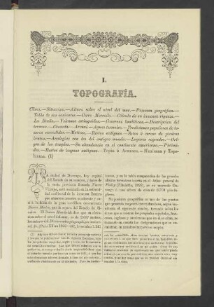 I. Topografia.