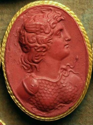 Profilbild des Medusa (Daktyliothek, Das Alterthum nach Lippert und Visconti)