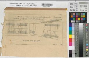 Münster (Münster) Siedlung zwischen Grevener und Kinderhauser Straße Lageplan 1925 1 : 1000 18 x 35 Zeichnung Münstersche Beamtenwohnstättengesellschaft Wohnungsgesellschaft Münsterland