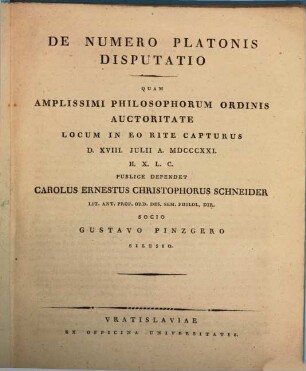De numero Platonis commentationes duae