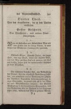 Dritter Theil. Von den Krankheiten, die in den Theilen entstehen.