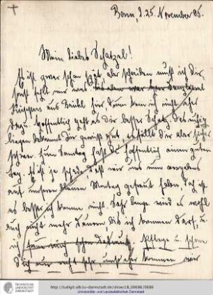 Brief vom 25.11.1905