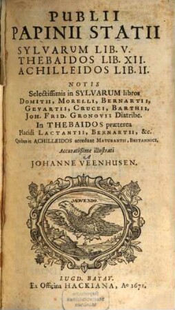 Sylvae, Thebais, Achilleis