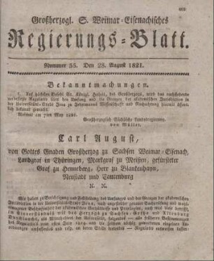 Nr. 35 : 28. August 1821