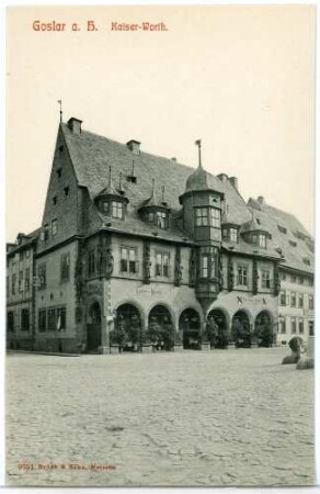 Goslar, Markt. Hotel Kaiserworth, 1494 erbaut als Gildehaus der Gewandschneider