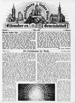 Eisenacher evangelisches Gemeindeblatt : März 1933