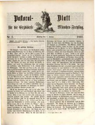 Pastoral-Blatt für die Erzdiöcese München-Freising. 2, 2. 1861