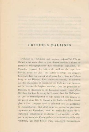Coutumes malaises