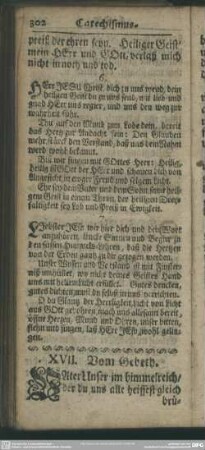 XVII. Vom Gebeth