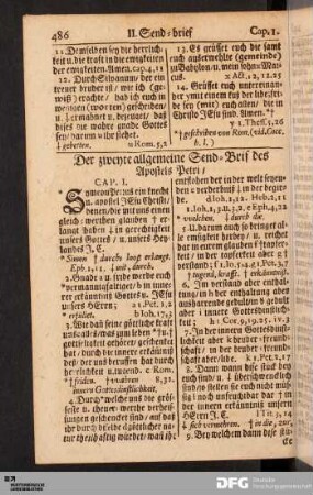 Der zweyte allgemeine Send-Brif des Apostels Petri.