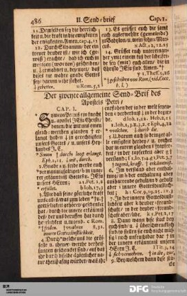 Der zweyte allgemeine Send-Brif des Apostels Petri.