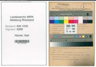 Entnazifizierung Karl Harner , geb. 18.05.1897 (Kaufmaennischer Angestellter)