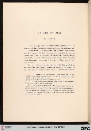 VI: Le coq et l'oie