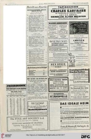 Nr. 17 (26. Apr. 1931), S. 10: Preisberichte