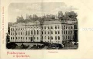 Ansicht des Gymnasiums in der polnischen Stadt Buczacza