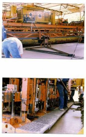Deckenlos D 7/V, Bau der Betonfahrbahndecke Schalungsloser Einbau