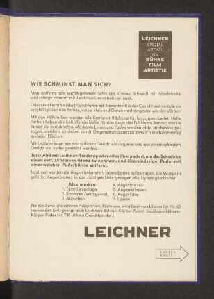 Wie schminkt man sich?