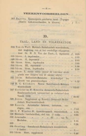 B. Taal-, land en volkenkunde