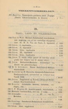 B. Taal-, land en volkenkunde