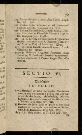 79-87, Sectio VI.