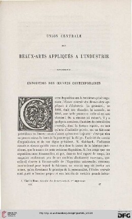 19: Exposition des œuvres contemporaines : Union Centrale des Beaux-Arts Appliqués à l'Industrie