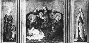 Berlin, Marientriptychon. Staatliche Museen zu Berlin - Preußischer Kulturbesitz, Gemäldegalerie, Nr.: 1238. Meister des Älteren Sippenaltars