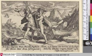 [Apoll und Daphne; Apollo pursuing Daphne, who is transformed into a laurel tree]