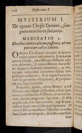 108-117, Mysterium I