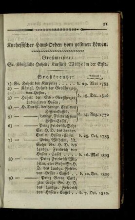Kurhessischer Haus-Orden vom goldnen Loewen