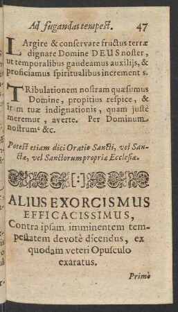 Alius Exorcismus Efficacissimus,