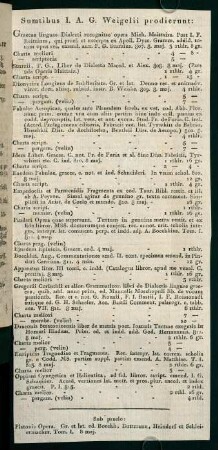 Sumtibus I. A. G. Weigelii prodierunt
