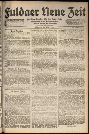 Ausgabe vom Mittwoch, den 29. März 1922.