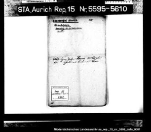Hausierkonzessionen und -gesuche: Harm J. Harms aus Aurich, Bürstenhandel